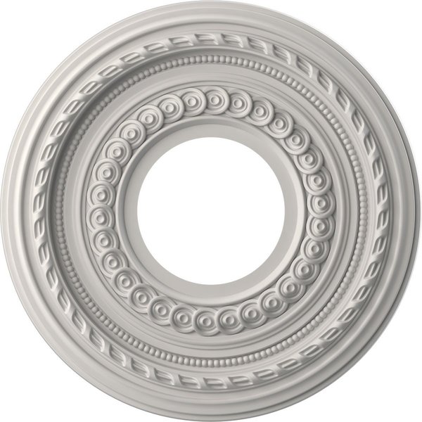 Ekena Millwork Cole PVC Ceiling Medallion (Fits Canopies up to 4 1/4"), 10"OD x 3 1/2"ID x 3/4"P CMP10COGBW
